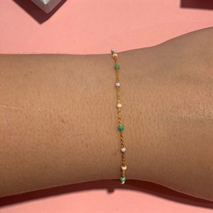 Enamel - Lola WILDERNESS Armband aus vergoldetem Stahl silber